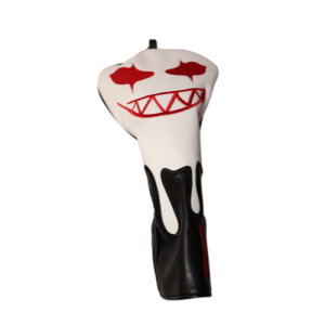 Smiling Nightmare Driver Headcover — Red Fangs & Drip Design