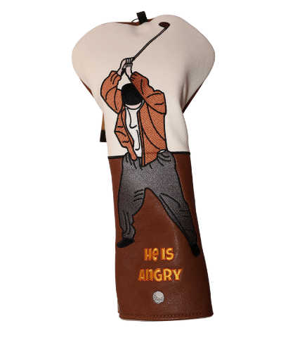 “He Is Angry” Driver Headcover — Power Swing Cartoon Golf Cover