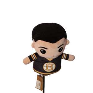 Hockey Hero Plush Driver Headcover — Black & Gold Jersey Character