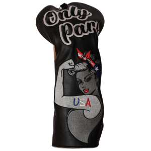 Only Pars Patriotic Rosie Driver Headcover — Embroidered USA Pin-Up Golf Cover