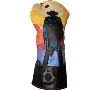 Sunset Cowboy Driver Headcover — Western Silhouette & Sunset Scene