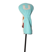 Lucky Horseshoe Driver Headcover — Pastel Blue Western Golf Cover