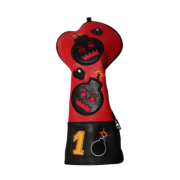 Bomb Squad Driver Headcover — Exploding Emoji Red & Black Golf Cover