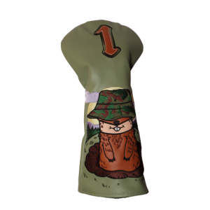 Camo Critter Driver Headcover — Military Groundhog Golf Cover