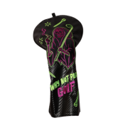 Neon Grim Reaper Driver Headcover — “Why Not Play Golf” Graphic Cover