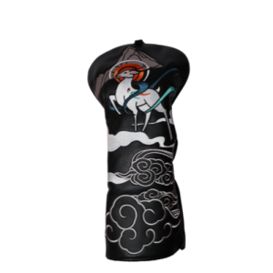 Mountain Crane Driver Headcover — Stylized Crane & Cloud Motif