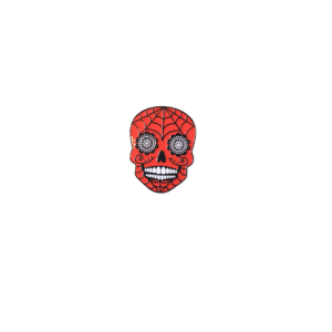Red Sugar Skull Ball Marker — Day-of-the-Dead Web Design