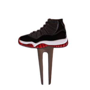 Iconic Sneaker Golf Divot Tool — Black & Red Basketball Shoe Design