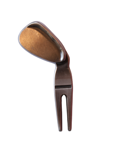 Classic Chrome Golf Divot Tool — Sleek Metal Pitch Mark Repair Tool