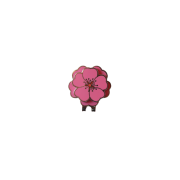 Pink Blossom Ball Marker — Cherry Flower Enamel Marker