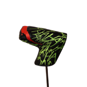 HAHAHA Madness Mallet Putter Headcover — Neon Laugh & Red Splash Golf Cover