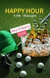 happy hour - 6 beers for 350k